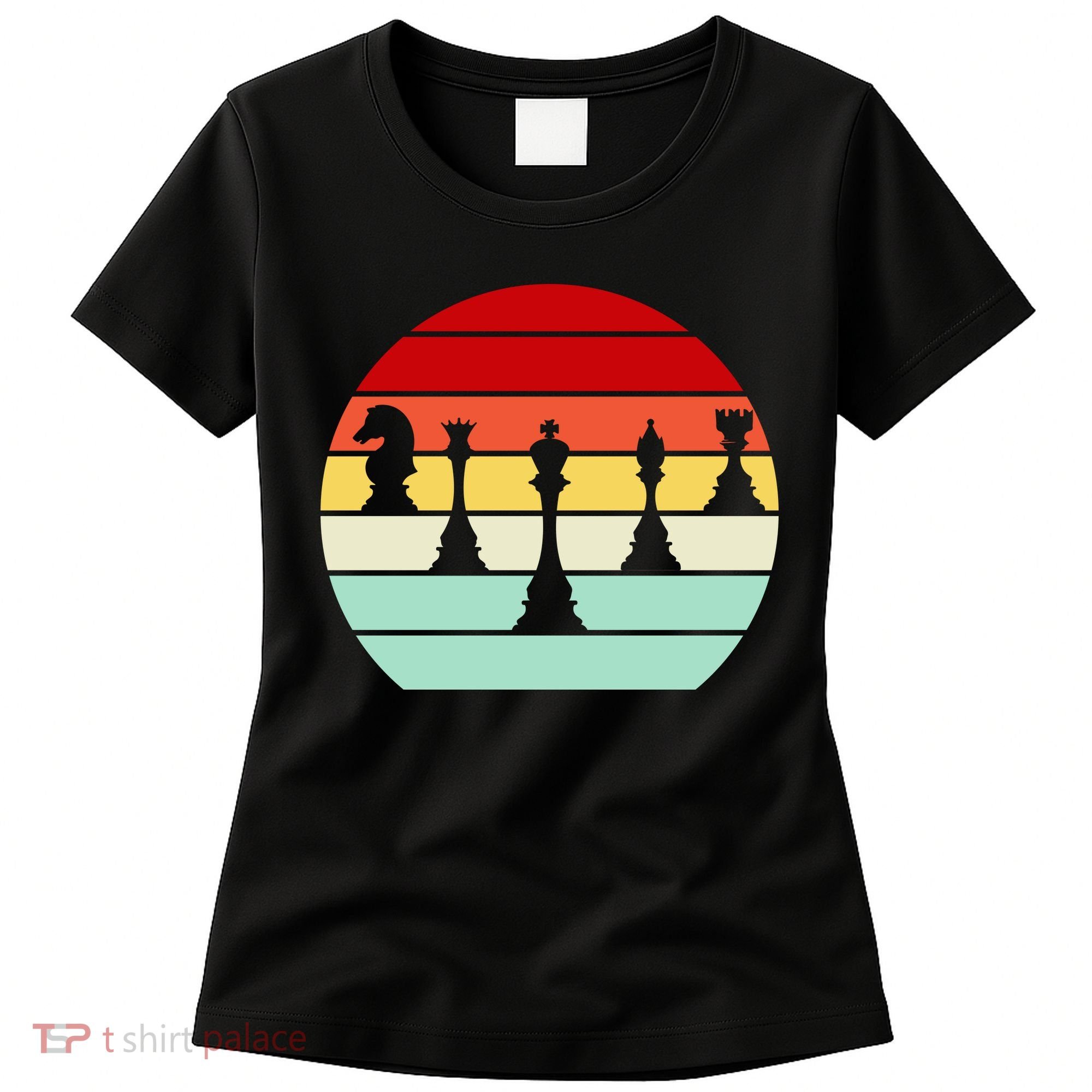 Retro Chess Pieces Women's T-Shirt