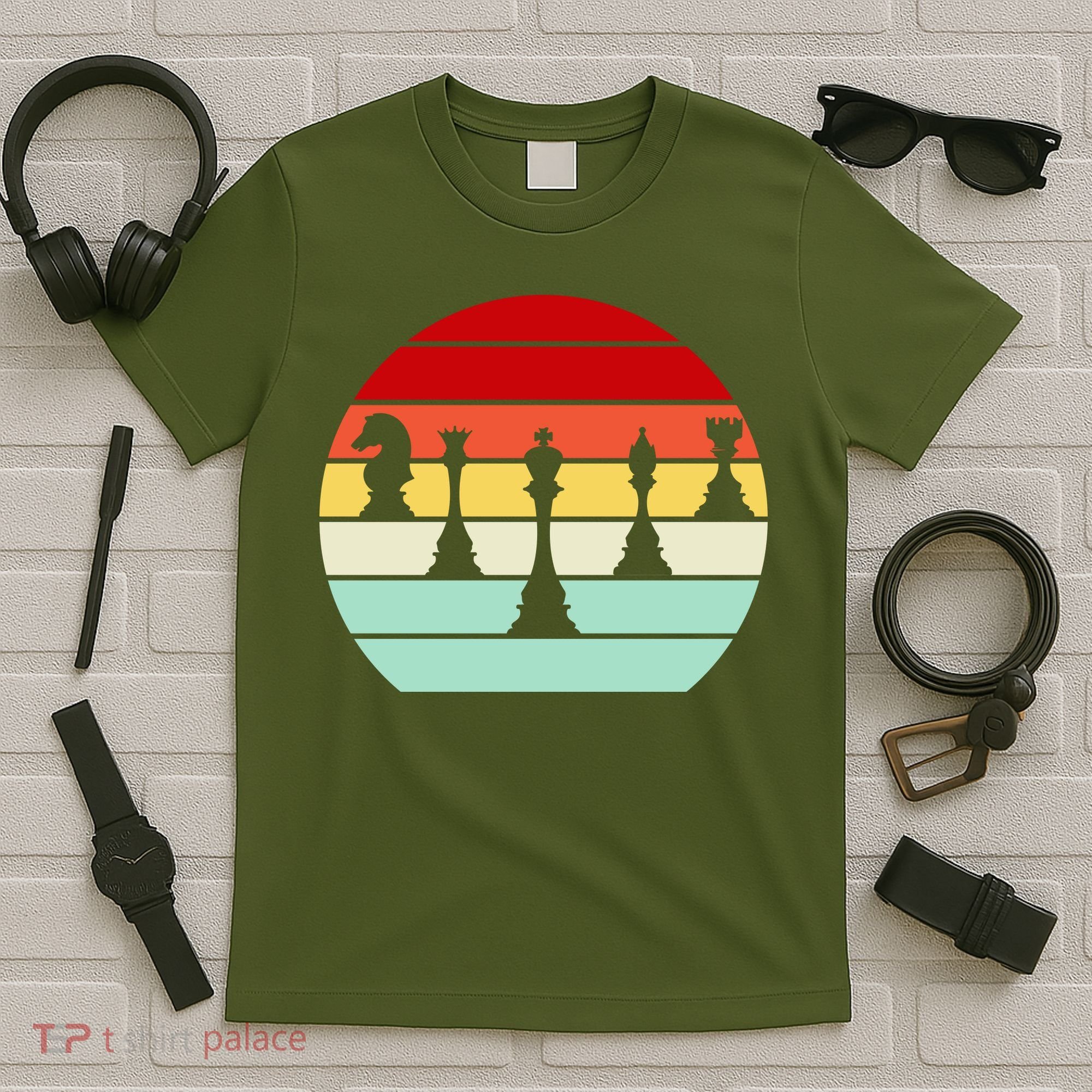 Retro Chess Pieces T-Shirt