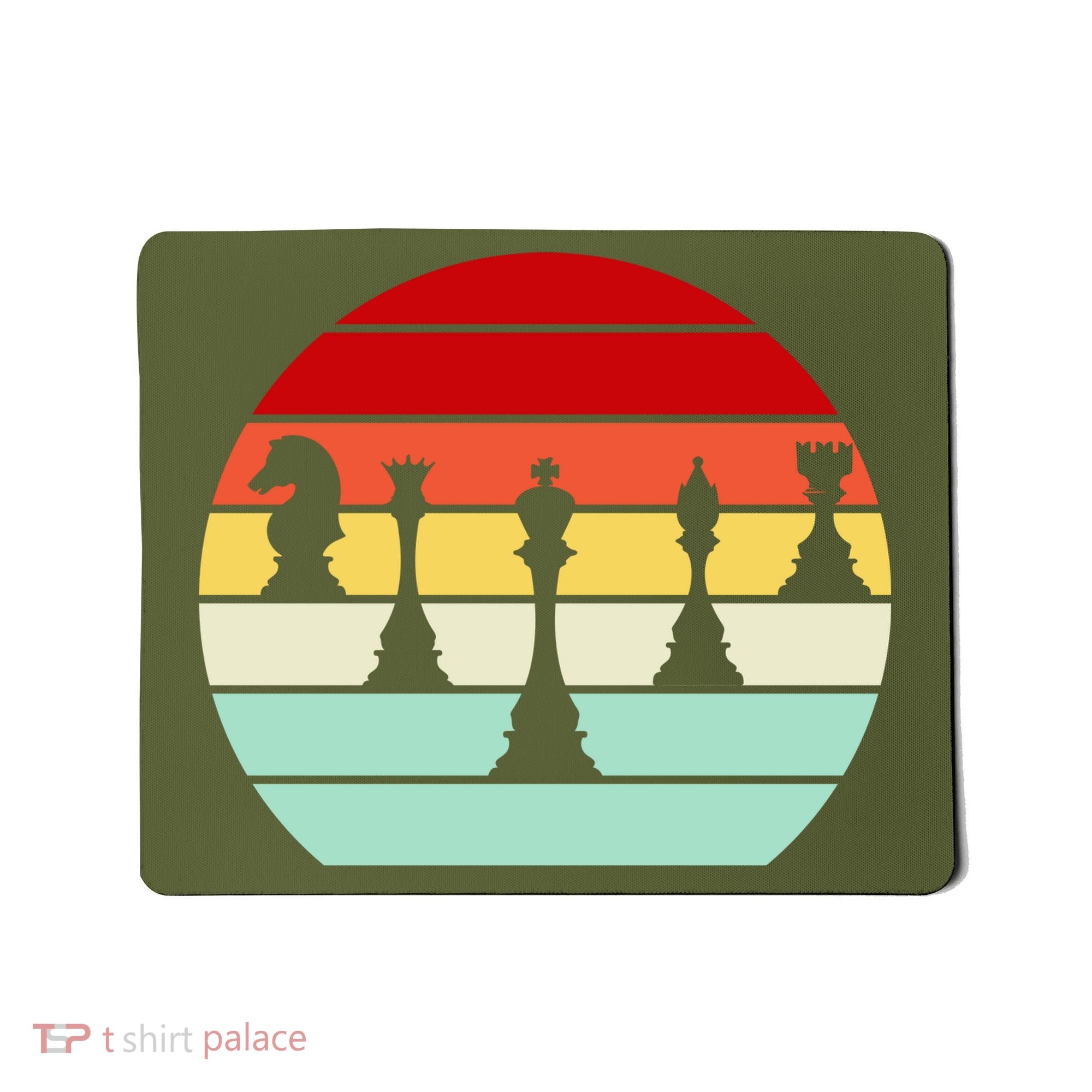 Retro Chess Pieces Mousepad