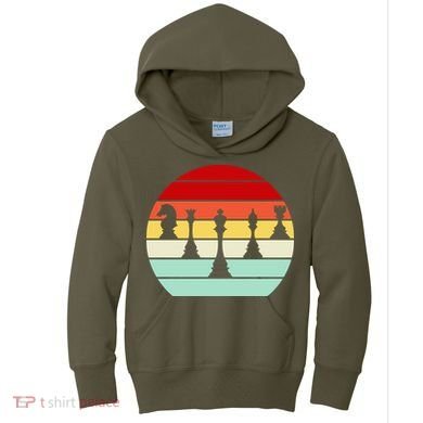 Retro Chess Pieces Kids Hoodie