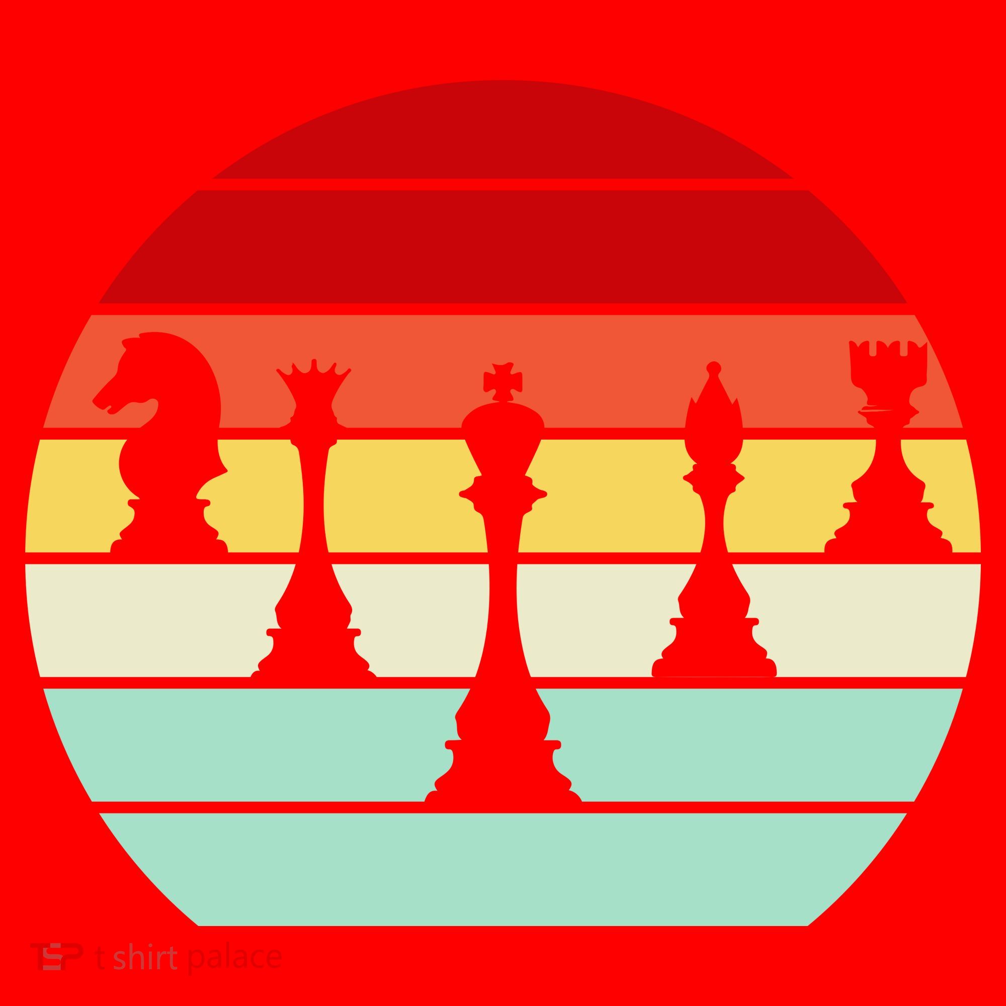 Retro Chess Pieces Santa Hat