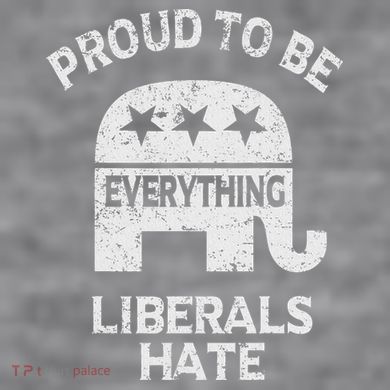Republican Conservative Proud To Be Everything Liberals Hate Women's Racerback Cropped Tank
