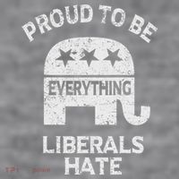 Republican Conservative Proud To Be Everything Liberals Hate Women's Racerback Cropped Tank thumb 2