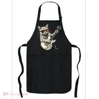 Rock Cat Playing Guitar Rock Kitty Funny Guitar Cat Apron thumb 0