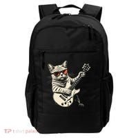 Rock Cat Playing Guitar Rock Kitty Funny Guitar Cat Backpack thumb 0