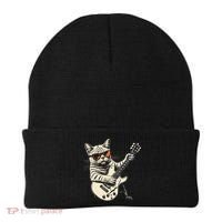 Rock Cat Playing Guitar Rock Kitty Funny Guitar Cat Beanie thumb 0