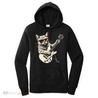Rock Cat Playing Guitar Rock Kitty Funny Guitar Cat Women's Hoodie thumb 0