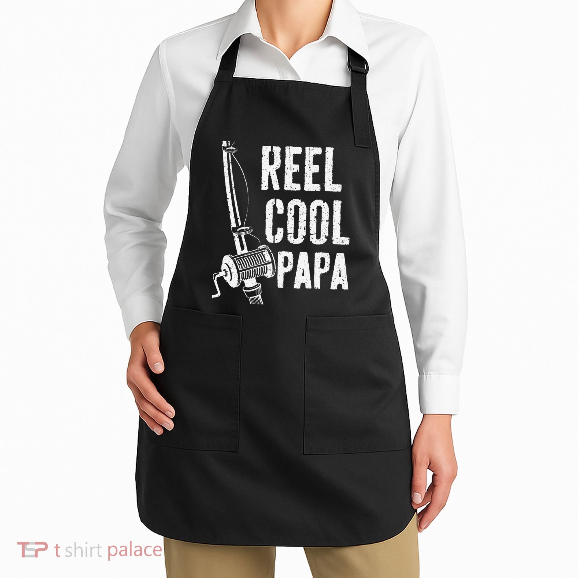 Reel Cool Papa Fishing Daddy Fathers Day Apron
