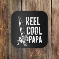 Reel Cool Papa Fishing Daddy Fathers Day Coaster thumb 0