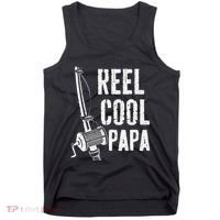 Reel Cool Papa Fishing Daddy Fathers Day Tank Top thumb 0