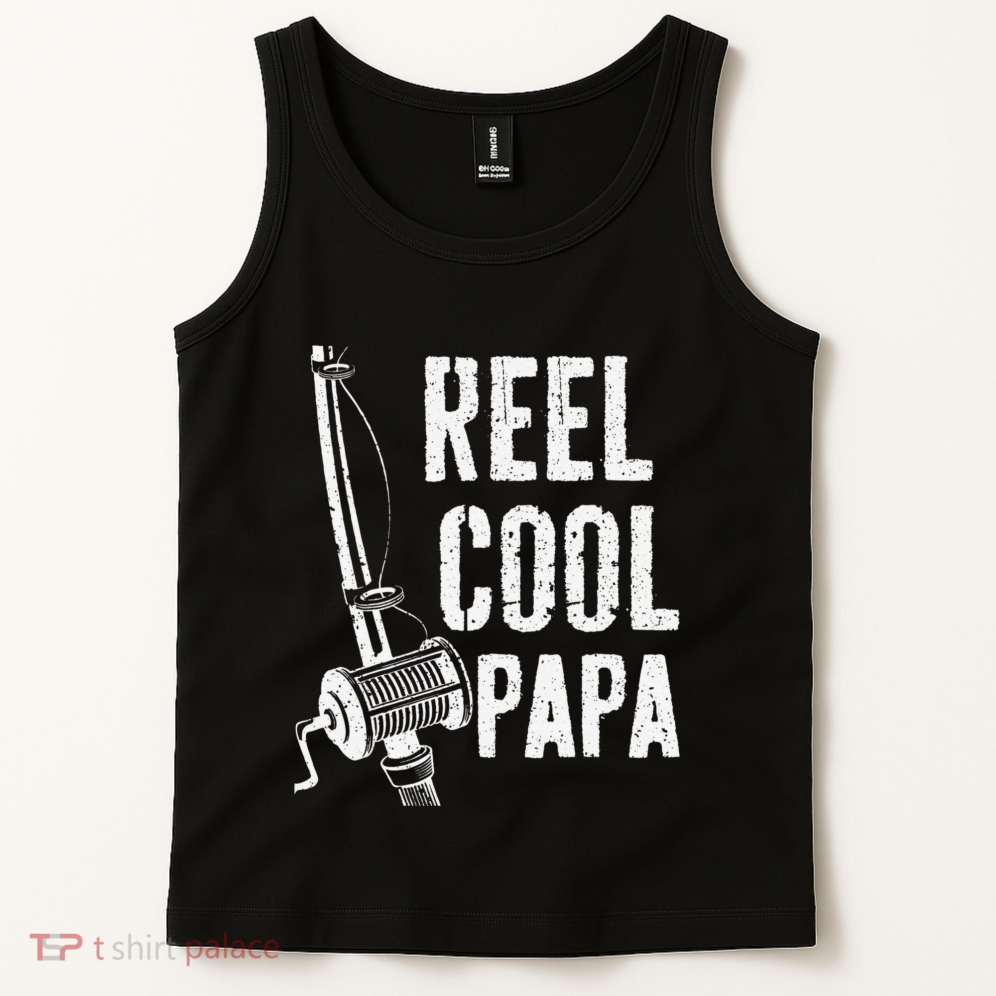 Reel Cool Papa Fishing Daddy Fathers Day Tank Top