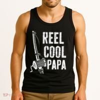 Reel Cool Papa Fishing Daddy Fathers Day Tank Top thumb 3