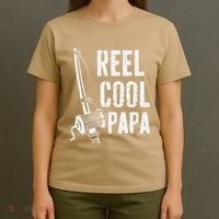 Reel Cool Papa Fishing Daddy Fathers Day T-Shirt thumb 4