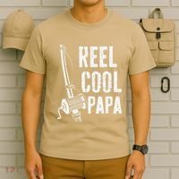 Reel Cool Papa Fishing Daddy Fathers Day T-Shirt thumb 6