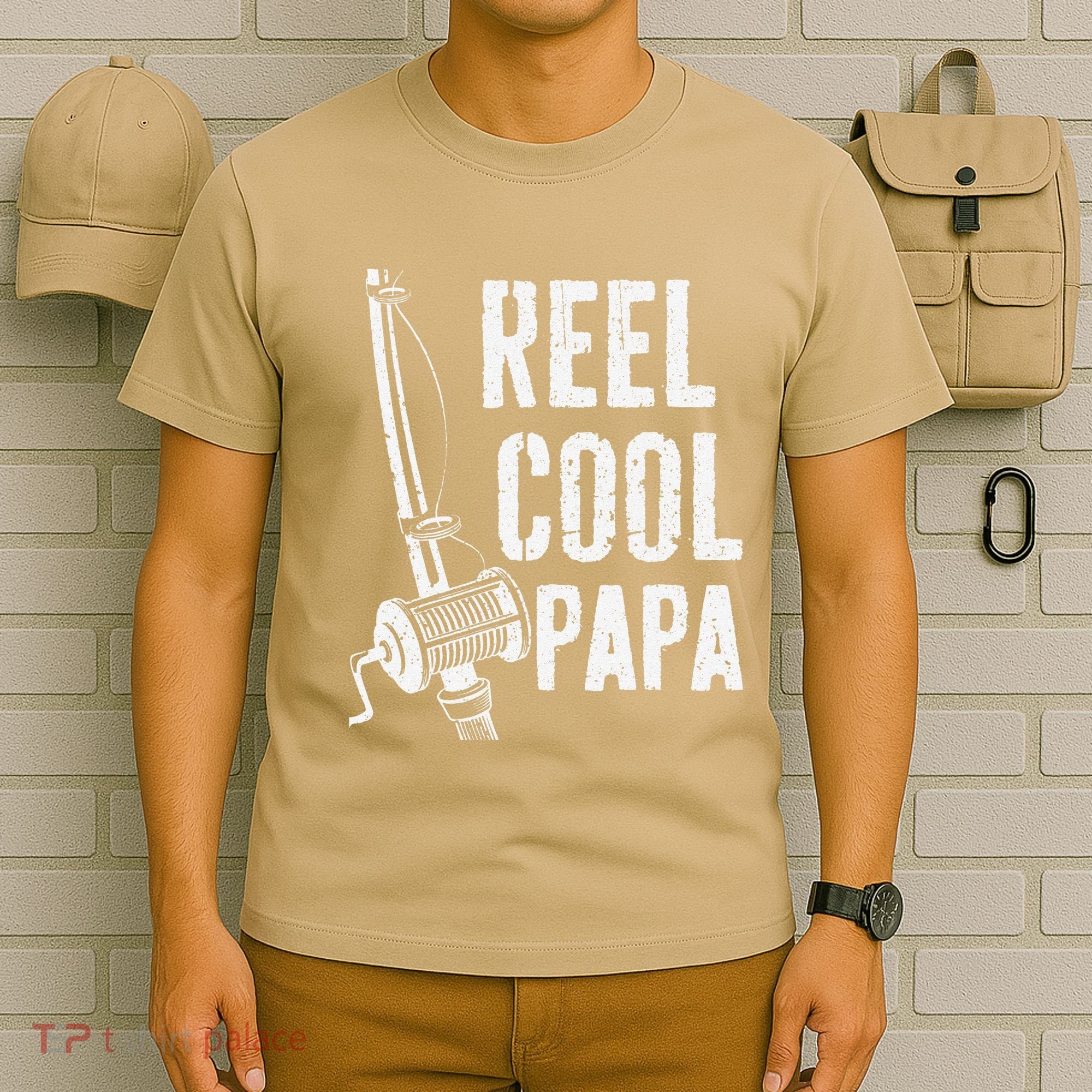 Reel Cool Papa Fishing Daddy Fathers Day T-Shirt