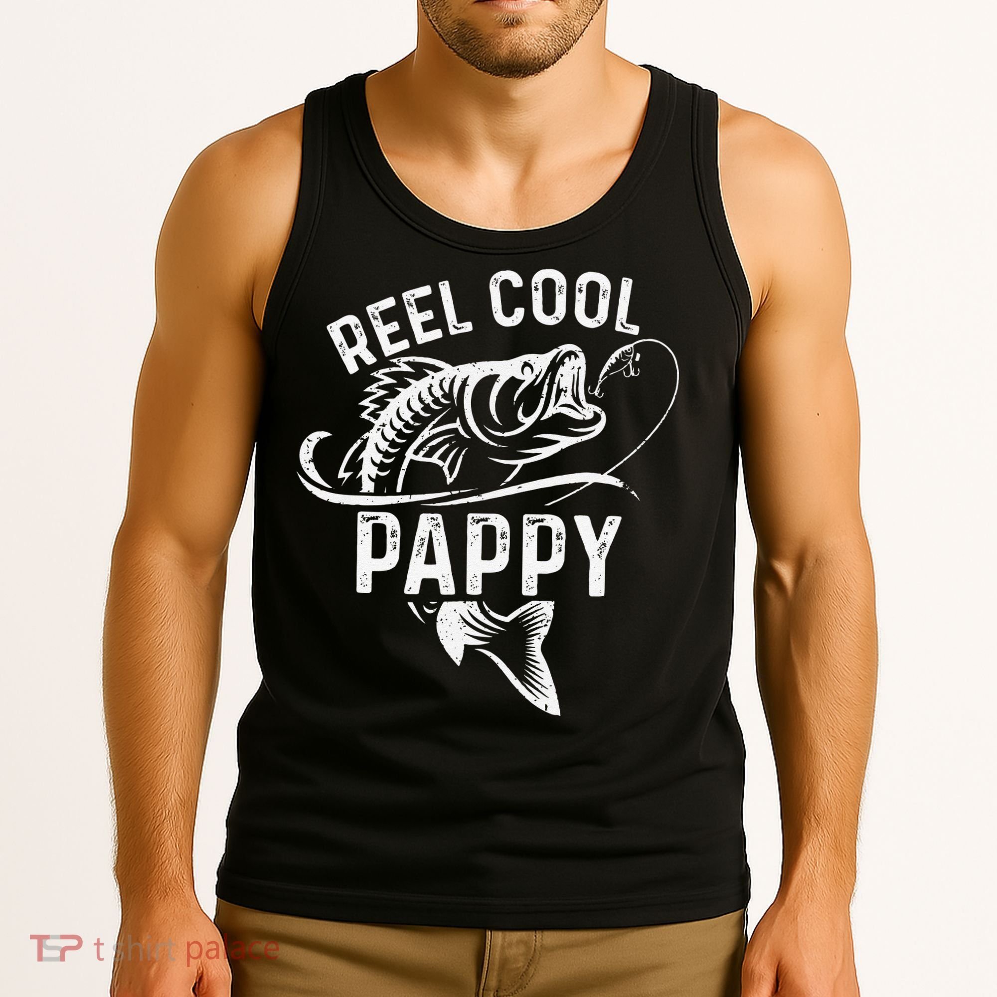 Reel Cool Pappy Fisherman Fathers Day Funny Fishing Tank Top