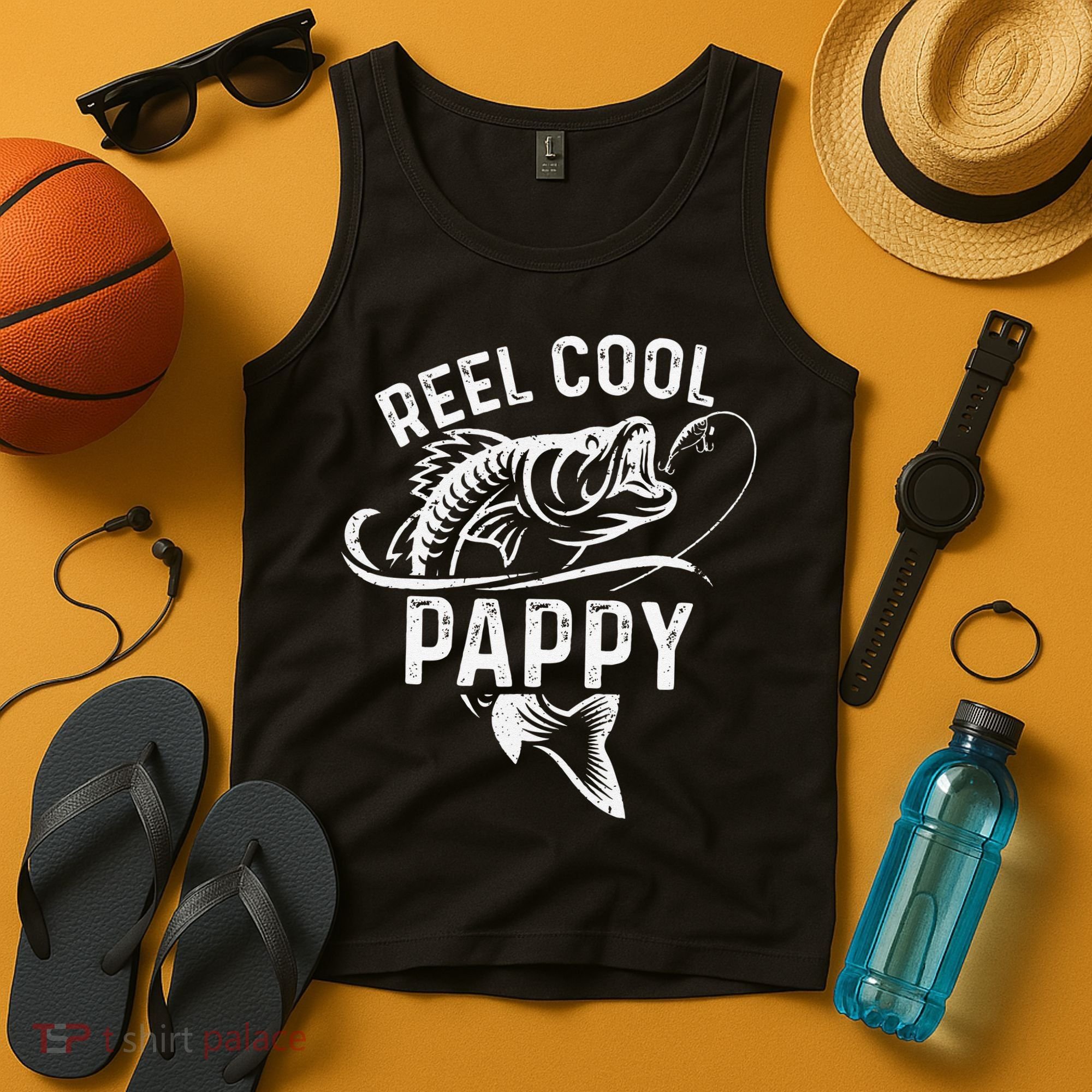 Reel Cool Pappy Fisherman Fathers Day Funny Fishing Tank Top