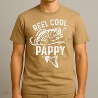 Reel Cool Pappy Fisherman Fathers Day Funny Fishing T-Shirt thumb 3
