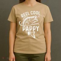 Reel Cool Pappy Fisherman Fathers Day Funny Fishing T-Shirt thumb 4