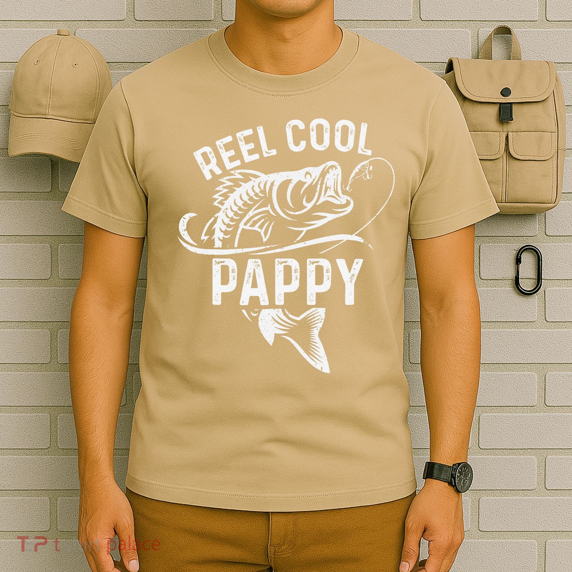 Reel Cool Pappy Fisherman Fathers Day Funny Fishing T-Shirt
