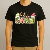 Retro Canned Pickle Christmas Light Xmas Pajama Pickle Lover T-Shirt thumb 3