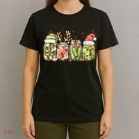 Retro Canned Pickle Christmas Light Xmas Pajama Pickle Lover T-Shirt thumb 4