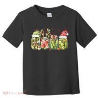 Retro Canned Pickle Christmas Light Xmas Pajama Pickle Lover Toddler T-Shirt thumb 0