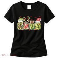 Retro Canned Pickle Christmas Light Xmas Pajama Pickle Lover Women's T-Shirt thumb 0