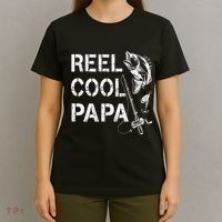 Reel Cool Papa Fishing Dad Gifts Fathers Day Fisherman Fish T-Shirt thumb 4
