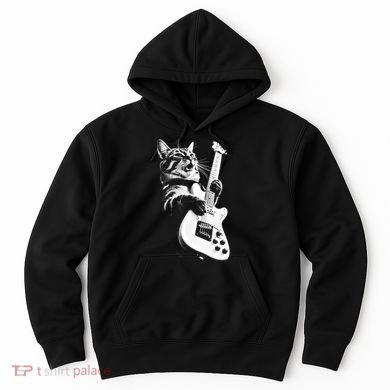 Rock Cat Playing Guitar Hoodie