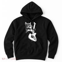Rock Cat Playing Guitar Hoodie thumb 0