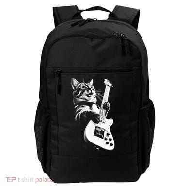 Rock Cat Playing Guitar Backpack