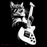 Rock Cat Playing Guitar Women's Hoodie thumb 2