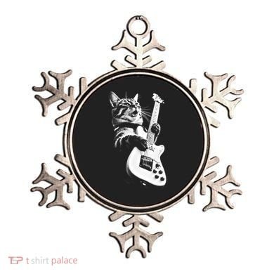 Rock Cat Playing Guitar Ornament