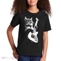 Rock Cat Playing Guitar Kids T-Shirt thumb 2