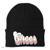 Retro Cheer Pastel For Cheerleaders Teen Girls Aesthetic Gift Beanie thumb 0