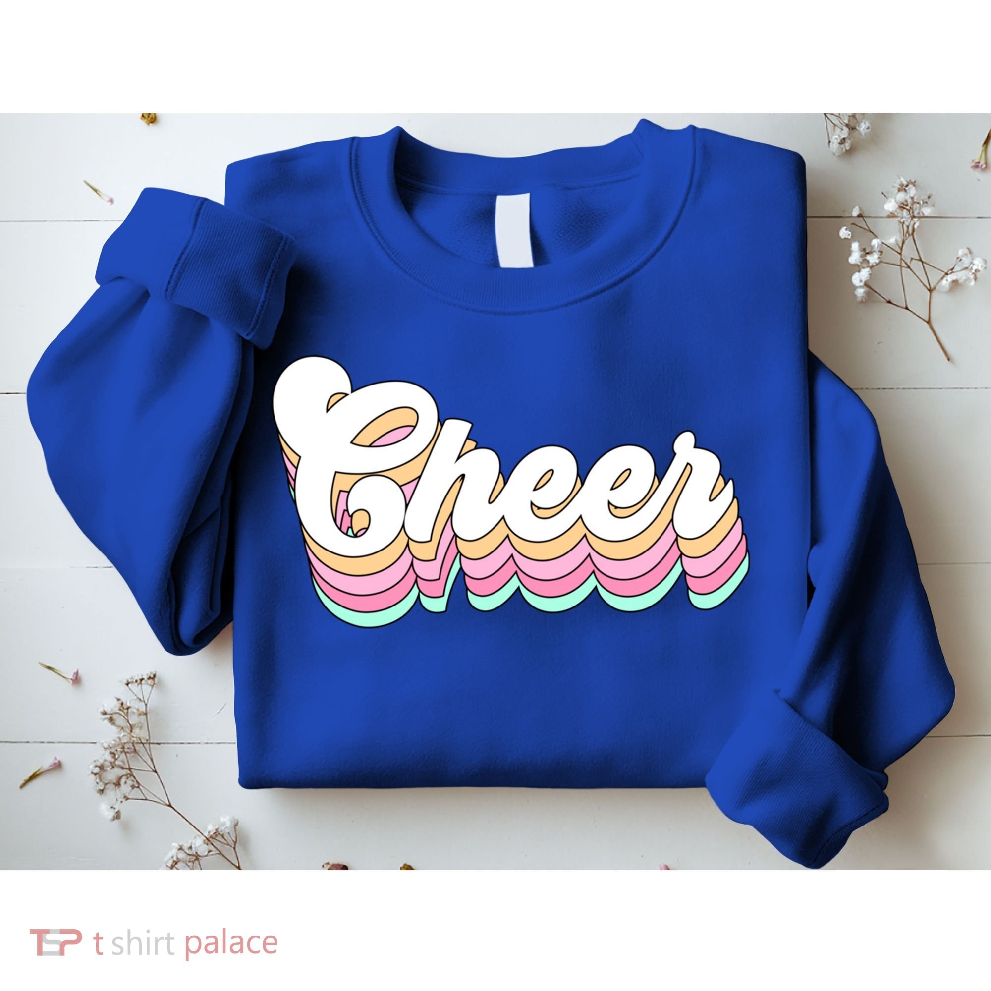 Retro Cheer Pastel For Cheerleaders Teen Girls Aesthetic Gift Sweatshirt