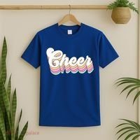 Retro Cheer Pastel For Cheerleaders Teen Girls Aesthetic Gift T-Shirt thumb 2