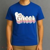 Retro Cheer Pastel For Cheerleaders Teen Girls Aesthetic Gift T-Shirt thumb 3