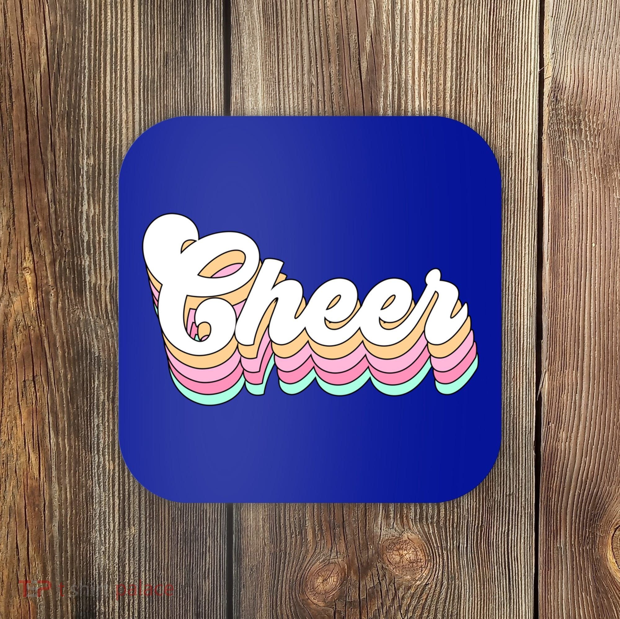Retro Cheer Pastel For Cheerleaders Teen Girls Aesthetic Gift Coaster