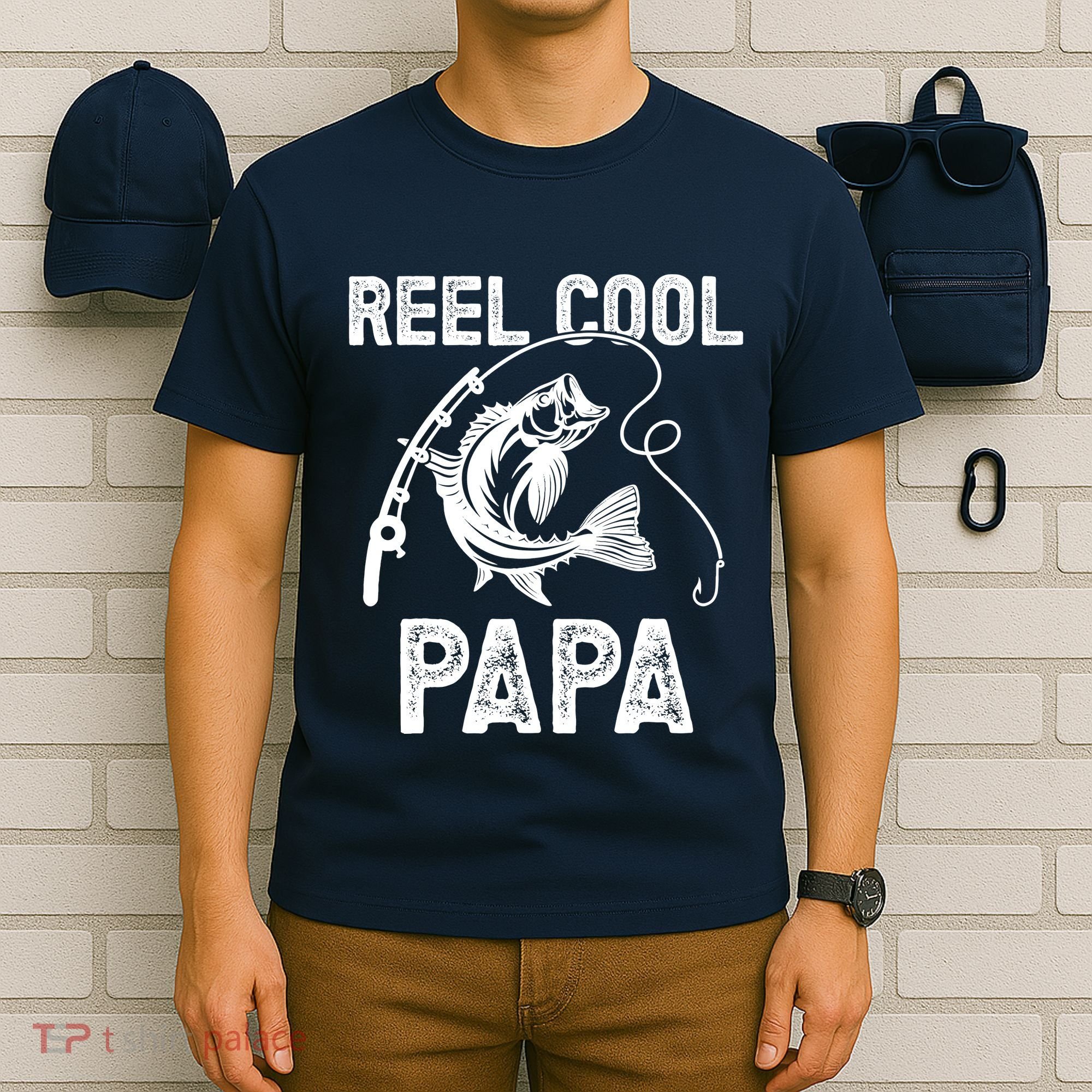 Reel Cool Papa Fishing For Fisherman FatherS Day T-Shirt