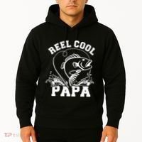Reel cool Papa dad fishing Hoodie thumb 2