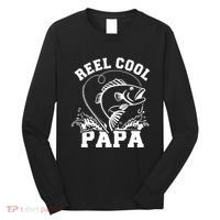 Reel cool Papa dad fishing Long Sleeve Shirt thumb 0