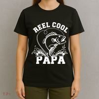 Reel cool Papa dad fishing T-Shirt thumb 4