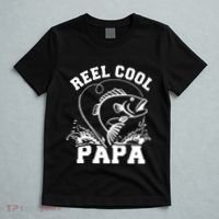 Reel cool Papa dad fishing T-Shirt thumb 5