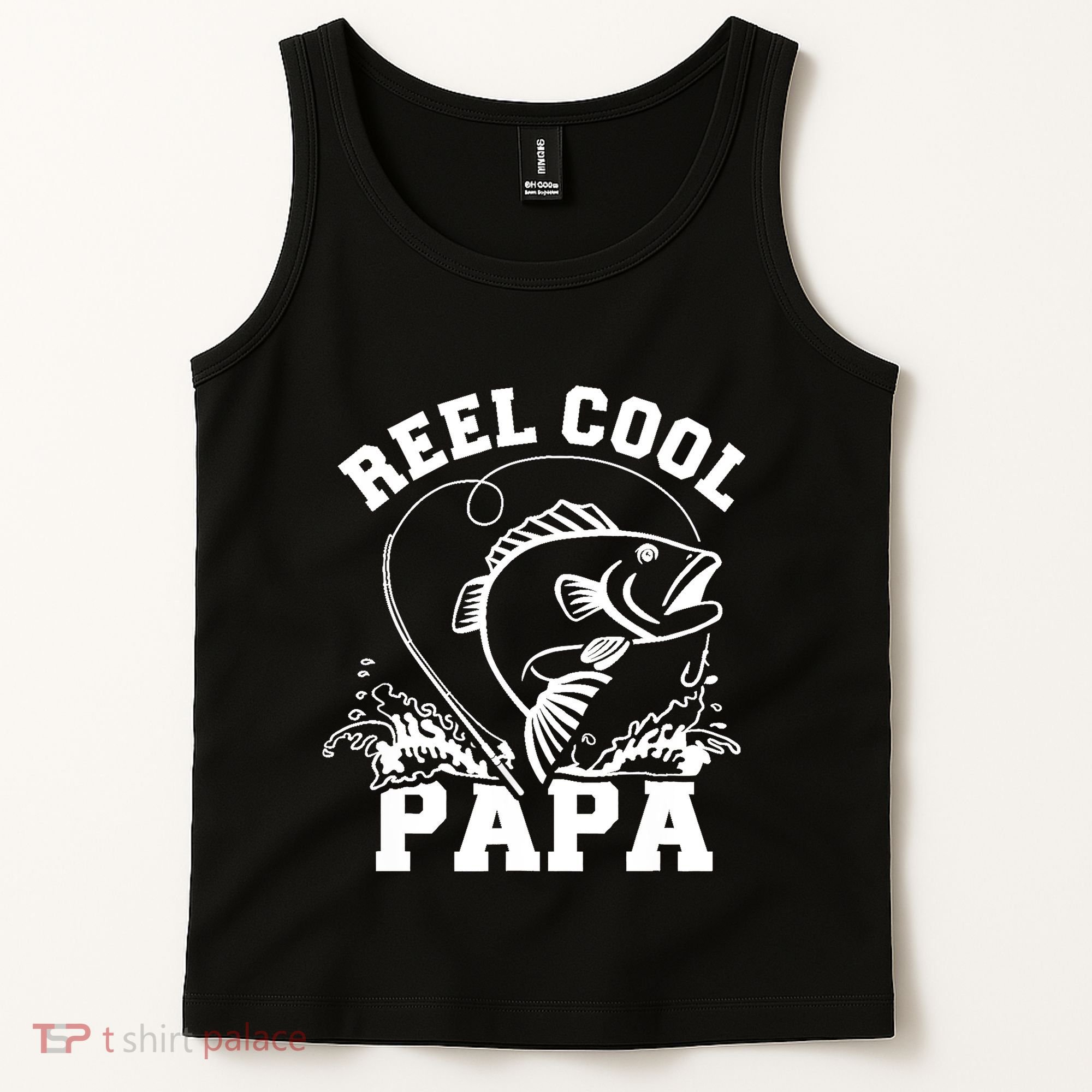 Reel cool Papa dad fishing Tank Top