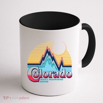Retro Colorado Rocky Mountains Coffee Mug back