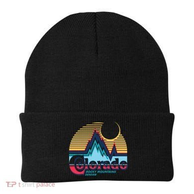 Retro Colorado Rocky Mountains Beanie