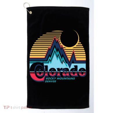 Retro Colorado Rocky Mountains Golf Towel