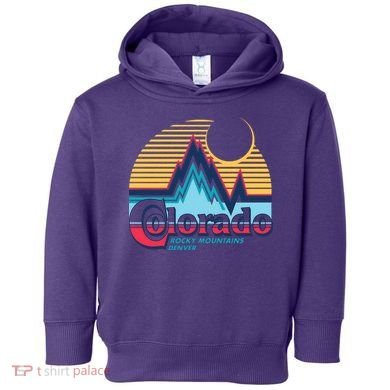 Retro Colorado Rocky Mountains Toddler Hoodie